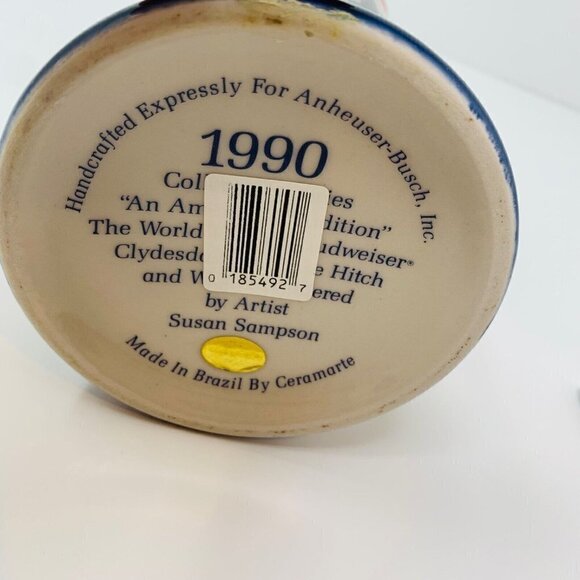 Budweiser An American Tradition Beer Vintage Ceramic Beer Stein Ceramarte Brazil - Picture 9 of 11